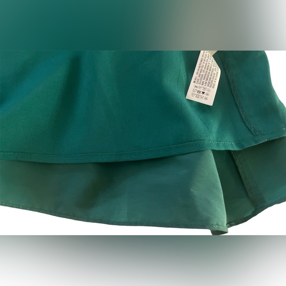 Hyacinth House Emerald Green Tuckernuck XS Ruched V-Neck Genevieve Mini Dress - Picture 9 of 11
